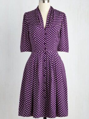 Modcloth Emily and Fin Polka Dot Dress